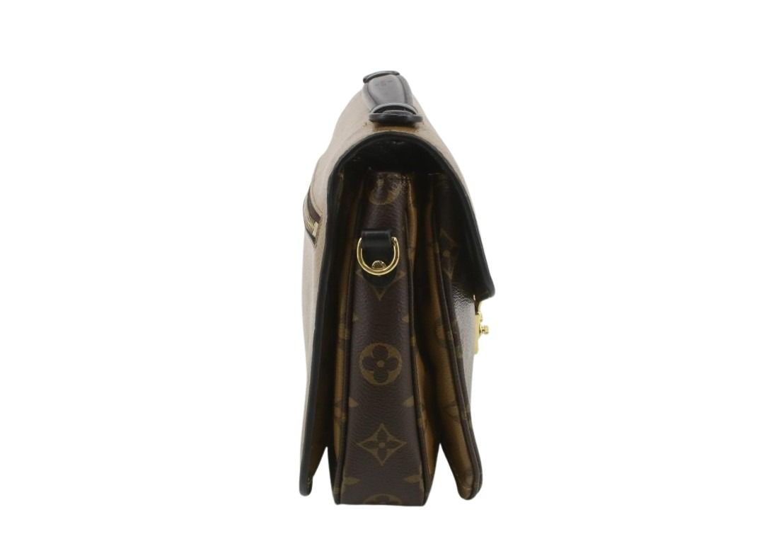 LOUIS VUITTON ルイヴィトン ハンドバッグ ポシェット メティス MM M44876 ブラウン系 モノグラムリバース レディース 2WAY ゴールド金具 美品