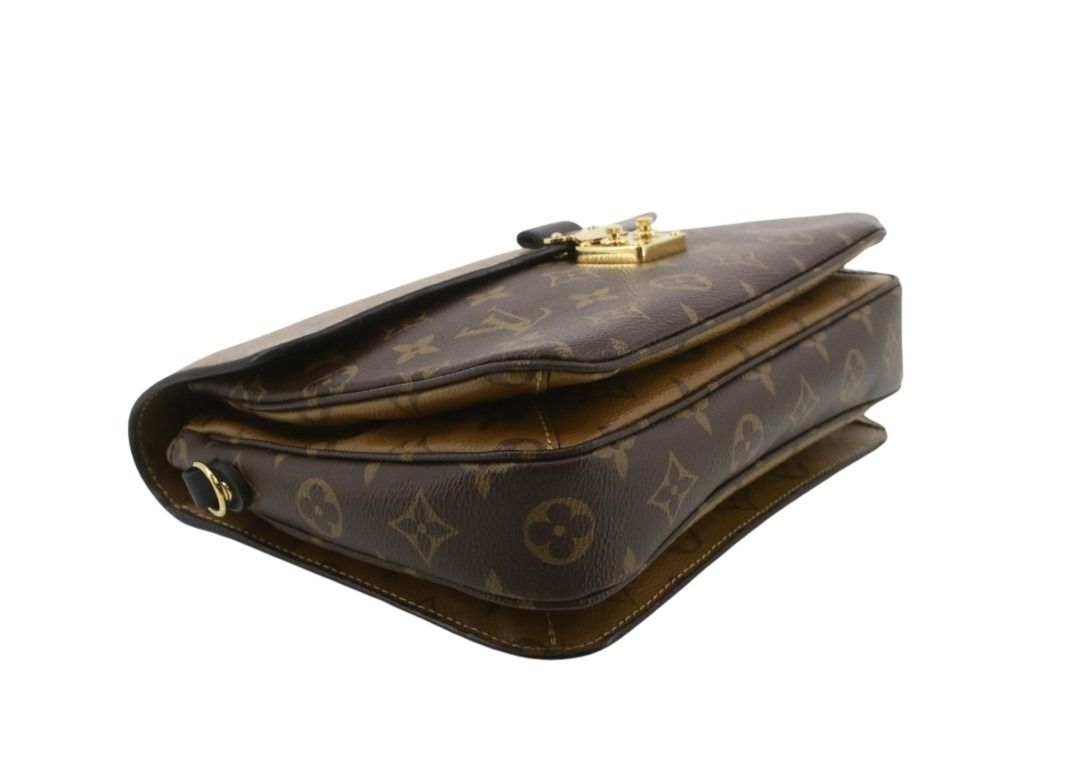 LOUIS VUITTON ルイヴィトン ハンドバッグ ポシェット メティス MM M44876 ブラウン系 モノグラムリバース レディース 2WAY ゴールド金具 美品