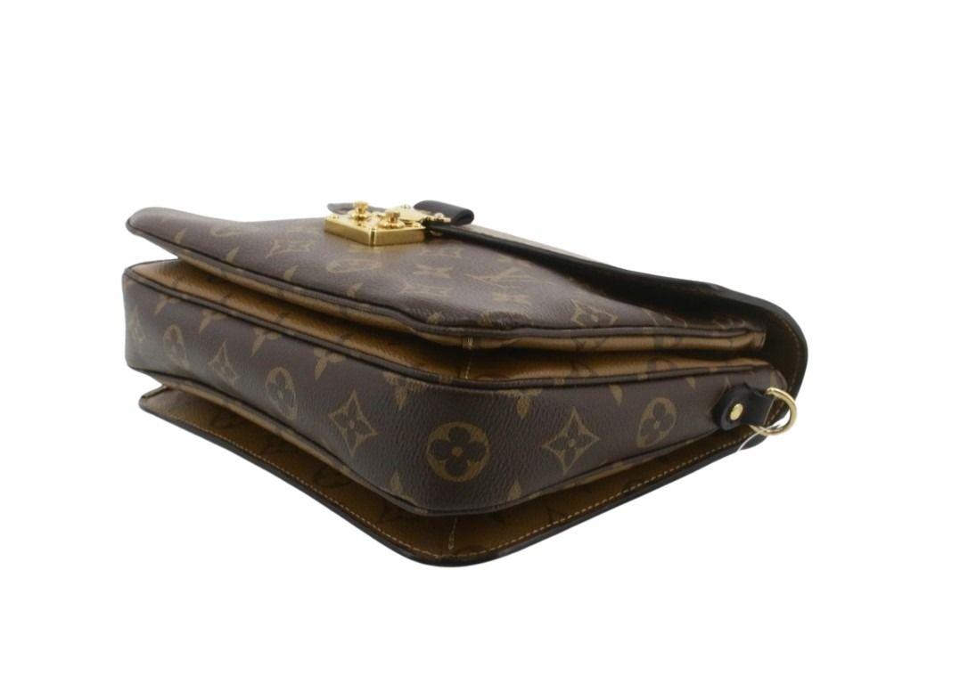 LOUIS VUITTON ルイヴィトン ハンドバッグ ポシェット メティス MM M44876 ブラウン系 モノグラムリバース レディース 2WAY ゴールド金具 美品