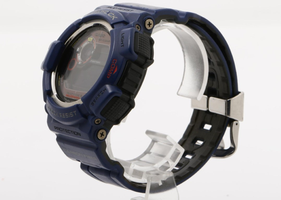 CASIO カシオ 時計 G-SHOCK Gショック マスターオブG メン・イン・ネイビー マッドマン GW-9300NV-2JF ブラック ネイビー系 樹脂／ステンレススチール 樹脂バンド メンズ デジタル 美品