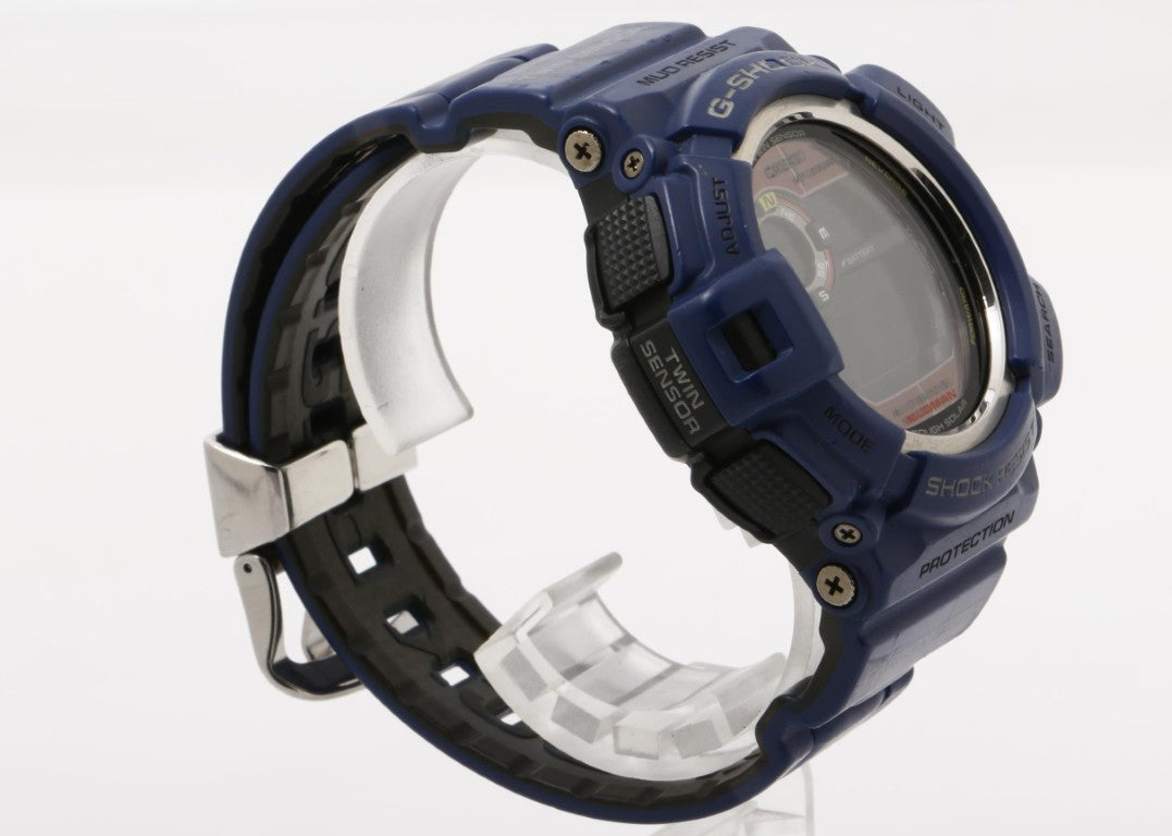 CASIO カシオ 時計 G-SHOCK Gショック マスターオブG メン・イン・ネイビー マッドマン GW-9300NV-2JF ブラック ネイビー系 樹脂／ステンレススチール 樹脂バンド メンズ デジタル 美品