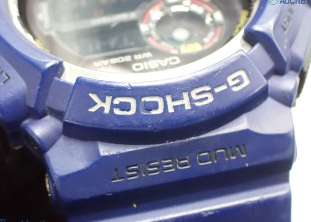 CASIO カシオ 時計 G-SHOCK Gショック マスターオブG メン・イン・ネイビー マッドマン GW-9300NV-2JF ブラック ネイビー系 樹脂／ステンレススチール 樹脂バンド メンズ デジタル 美品