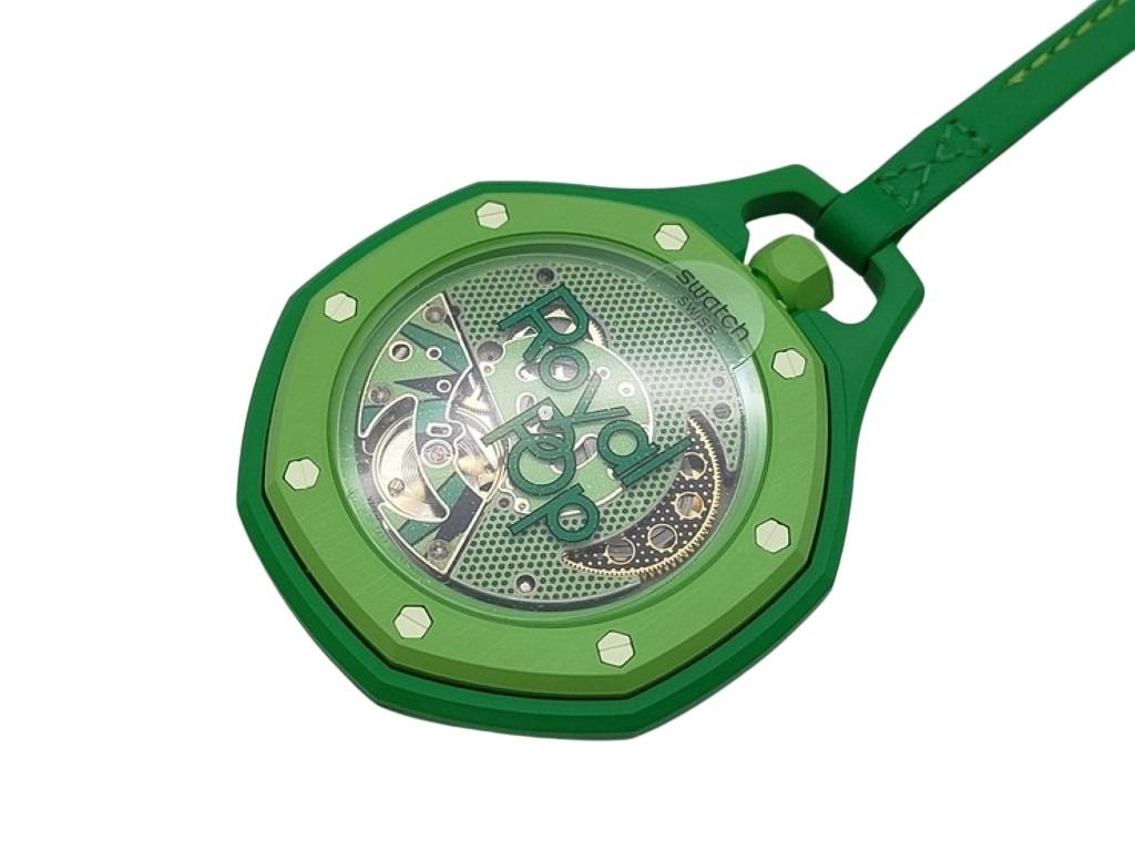 Swatch スウォッチ 時計 AUDEMARS PIGUET オーデマピゲ × SWATCH ロイヤルポップ Green Eight グリーンエイト SSX03G100N グリーン系 バイオセラミック メンズ AP ポケットウォッチ 懐中時計 新品未使用展示品