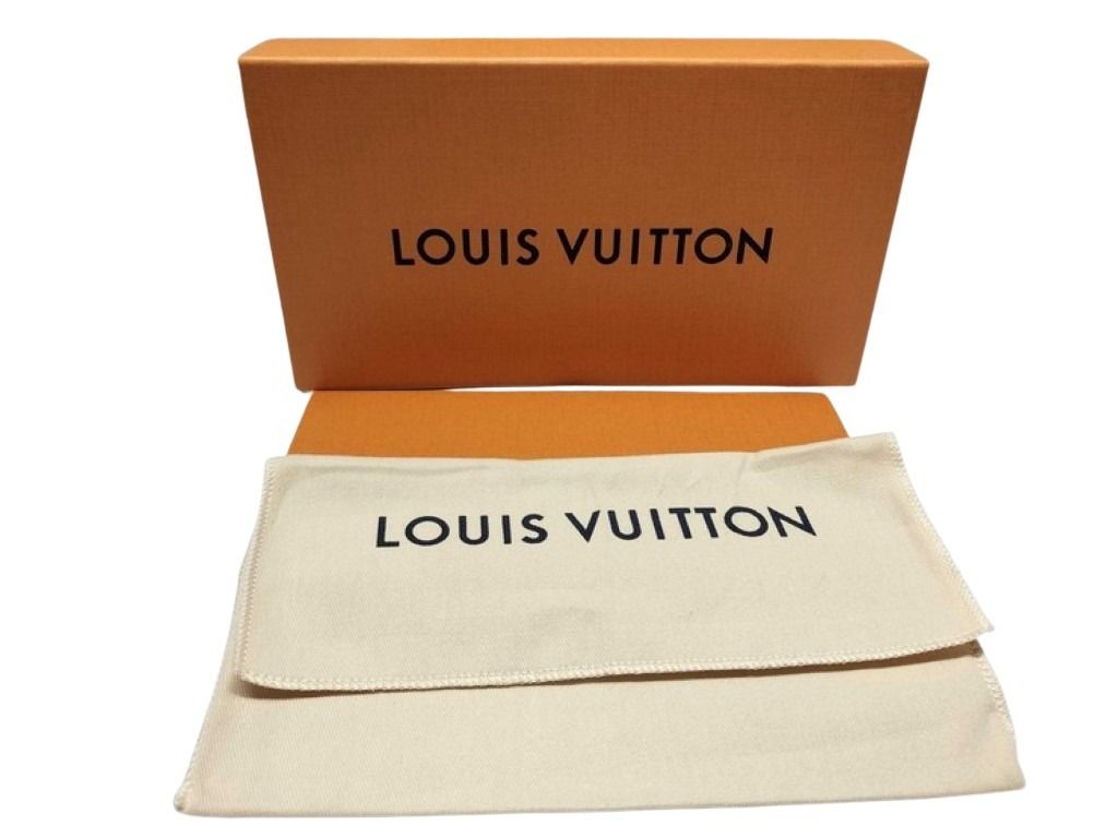 LOUIS VUITTON ルイヴィトン 長財布 ジッピーウォレット ヴェルティカル M82799 ブルー ブラウン系 モノグラム メンズ ラウンドファスナー 美品