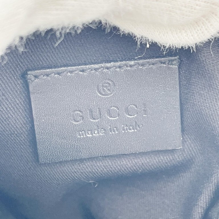GUCCI グッチ ポーチ シガレットケース 162351 ブラック系 グッチシマ ユニセックス シルバー金具 美品