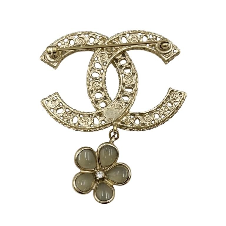 CHANEL シャネル ブローチ ココマーク ゴールド系 メタル レディース フラワー 超美品