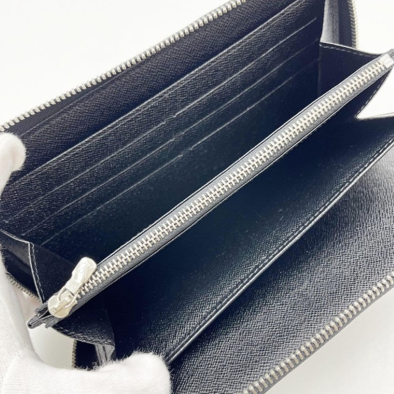 LOUIS VUITTON ルイヴィトン 長財布 ジッピー オーガナイザー M60632 ノワール(ブラック）系 エピ メンズ ラウンドファスナー シルバー金具 美品