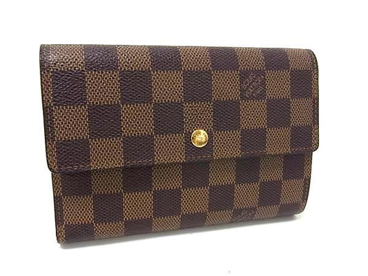 LOUIS VUITTON ルイヴィトン 財布 ポルトトレゾール エテュイ パピエ N61202 エベヌ(ブラウン） ダミエ レディース 三つ折り 財布