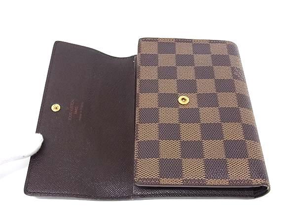 LOUIS VUITTON ルイヴィトン 財布 ポルトトレゾール エテュイ パピエ N61202 エベヌ(ブラウン） ダミエ レディース 三つ折り 財布