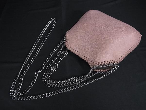STELLA McCARTNEY ステラ マッカートニー ハンドバッグ ファラベラ タイニー ピンク エコレザー レディース 2WAY シルバー金具 超美品