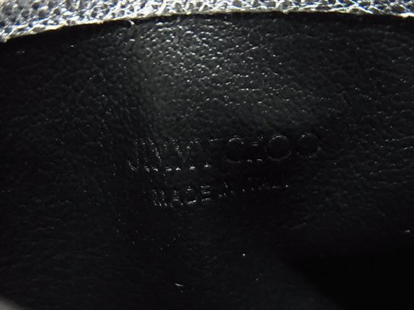 JIMMY CHOO ジミーチュウ カードケース DEAN AHQ シルバー系 レザー ユニセックス スタースタッズ 超美品
