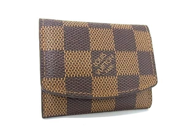 LOUIS VUITTON ルイヴィトン カフスケース M64681 エベヌ（ブラウン）系 ダミエ メンズ 超美品