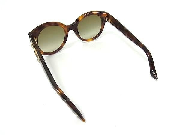 GUCCI グッチ サングラス インターロッキングG GG0207S ブラウン系×レンズ ブラウングラデーション系 プラスチック ユニセックス べっ甲調 スター 美品