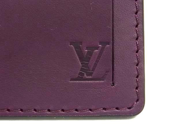 LOUIS VUITTON ルイヴィトン バッグチャーム ポルト アドレス ケッチュ パープル系×ブラウン系 モノグラム レザー ユニセックス ネームタグ 超美品