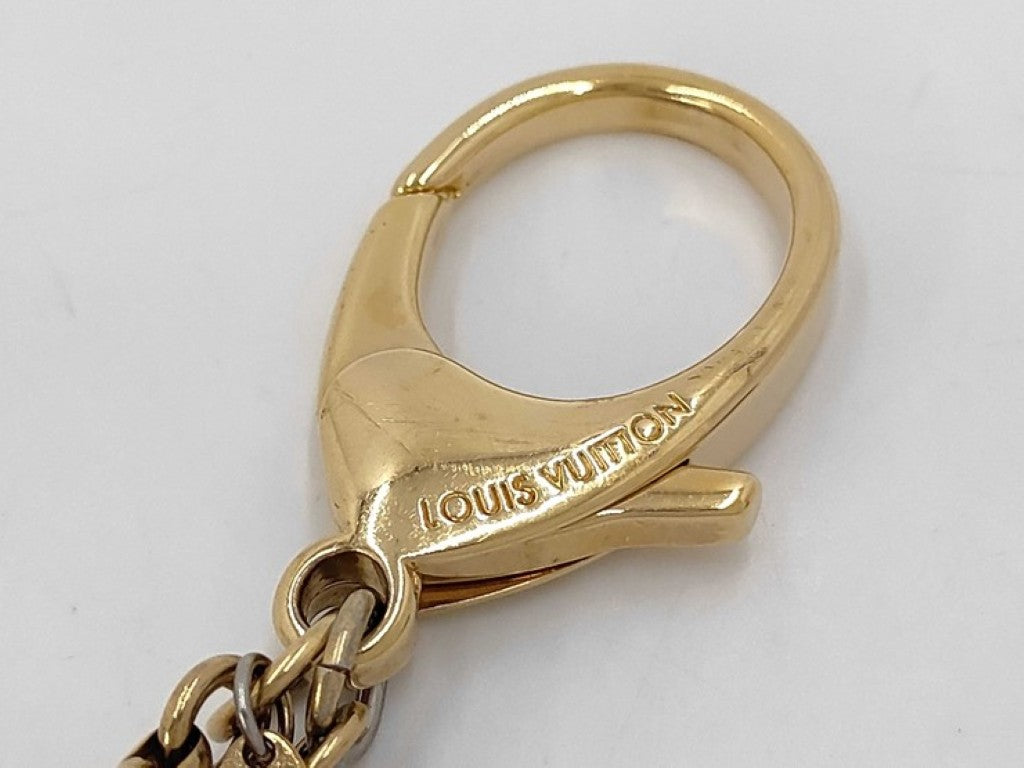 LOUIS VUITTON ルイヴィトン キーホルダー ビジューサックナイフ M66913 ピンク ゴールド系 メタル レディース 美品