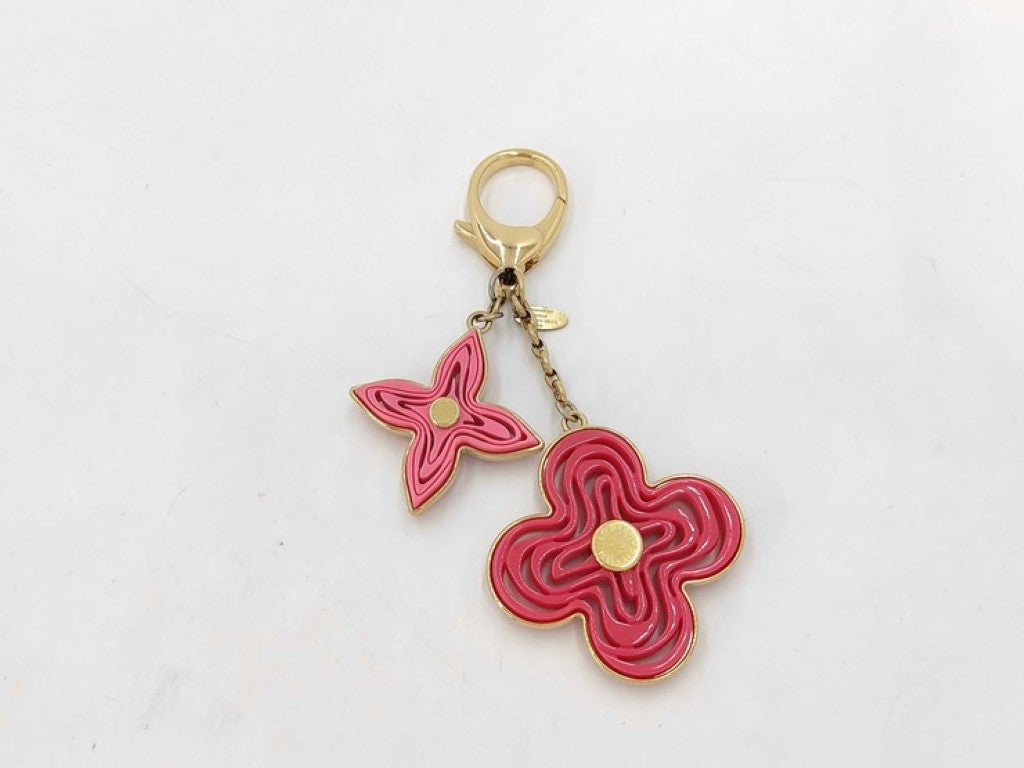 LOUIS VUITTON ルイヴィトン キーホルダー ビジューサックナイフ M66913 ピンク ゴールド系 メタル レディース 美品
