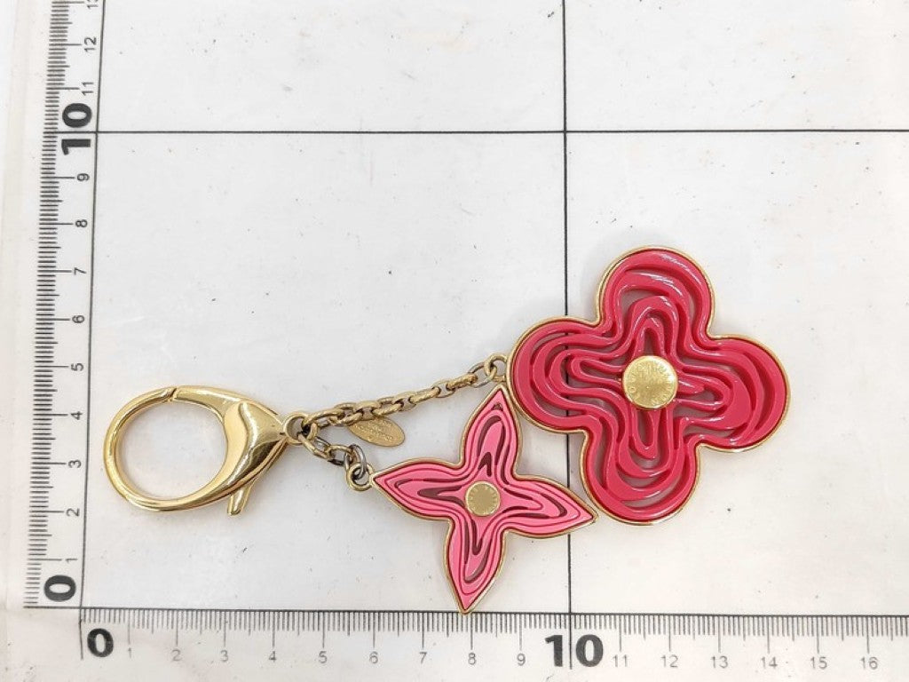 LOUIS VUITTON ルイヴィトン キーホルダー ビジューサックナイフ M66913 ピンク ゴールド系 メタル レディース 美品