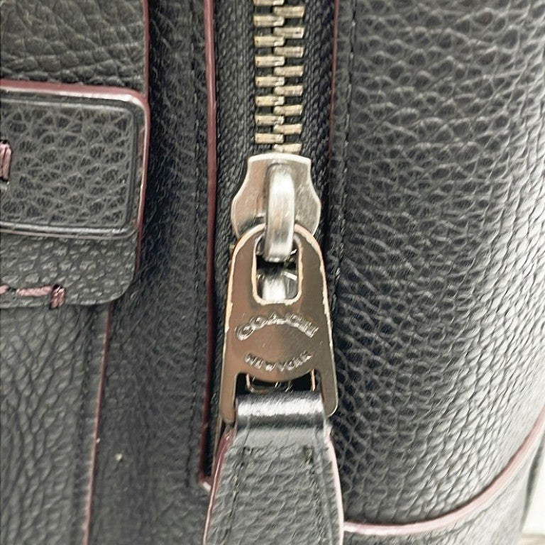 COACH コーチ ボディバッグ 32239 ダークブラウン系 レザー メンズ ショルダーバッグ 美品