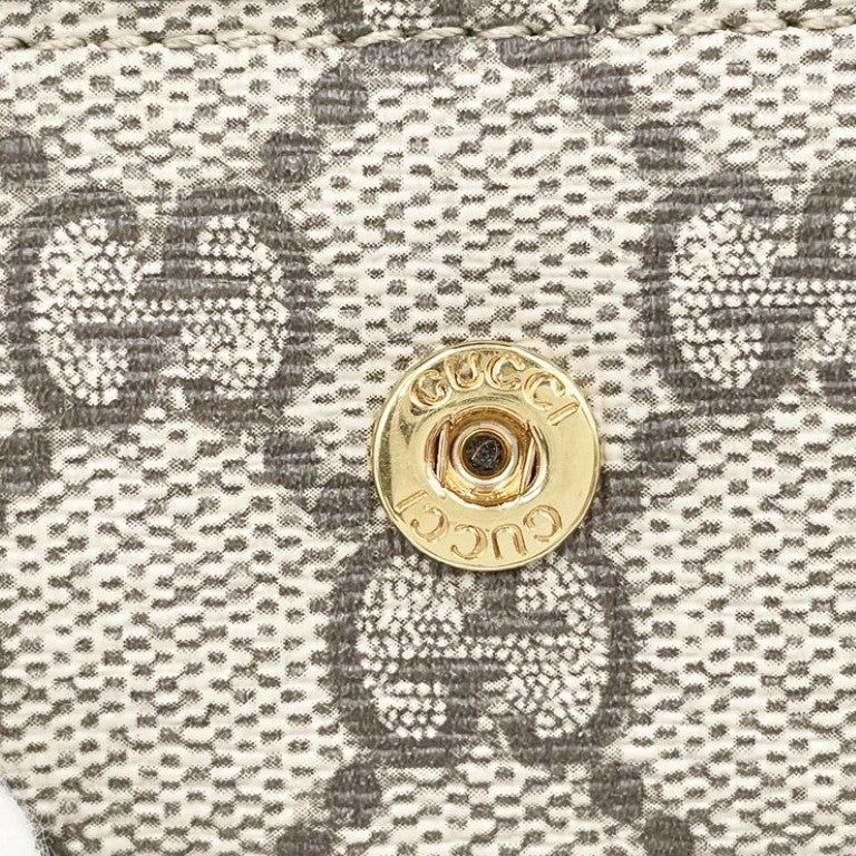 GUCCI グッチ キーケース GGスプリーム 456118 ベージュ ブラウン ブラック系 PVC×レザー ユニセックス 6連 ゴールド金具 超美品