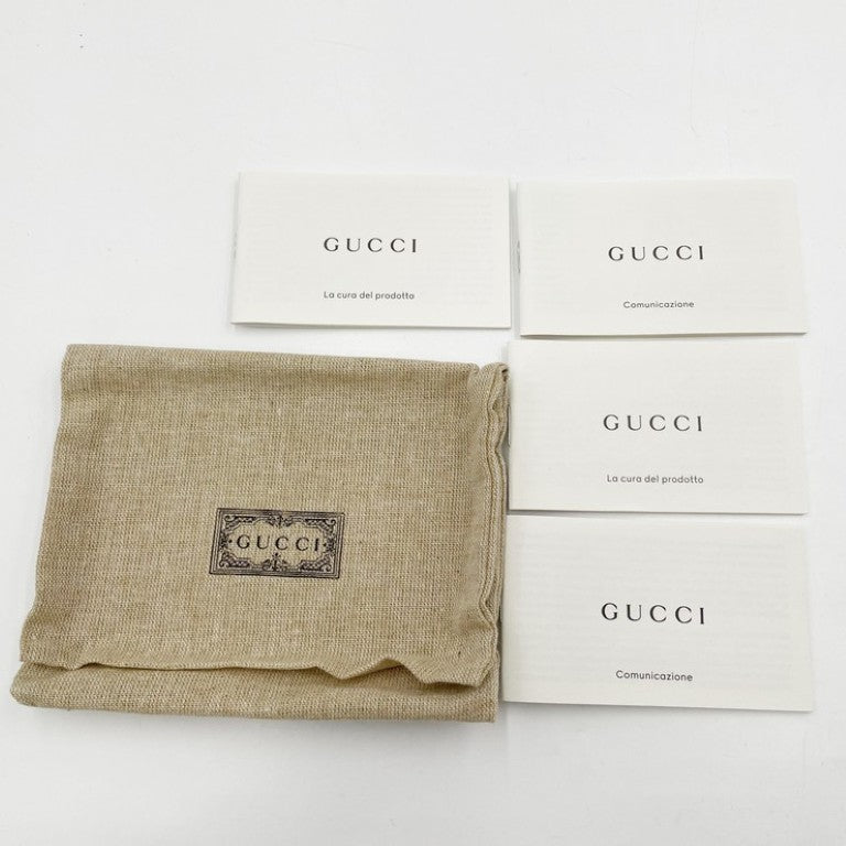 GUCCI グッチ カードケース GGマーモント 700707 ライトブルー系 レザー ユニセックス 美品