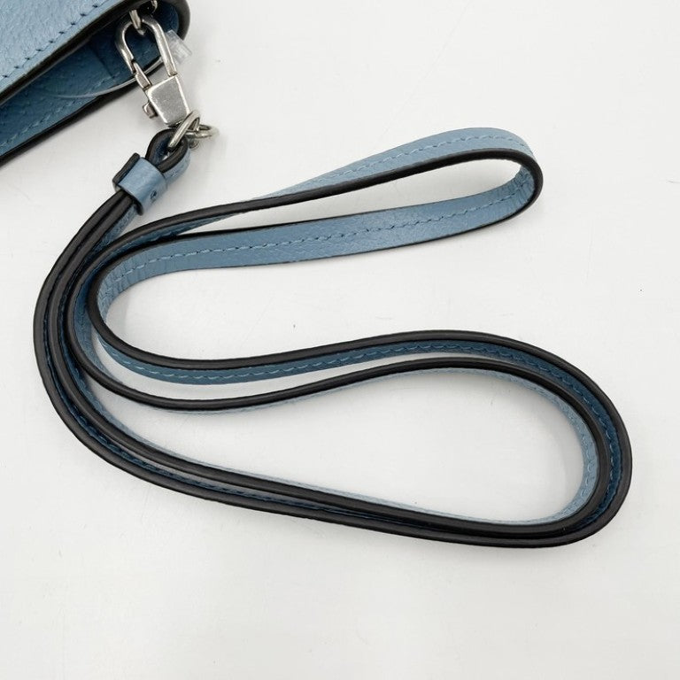 GUCCI グッチ カードケース GGマーモント 700707 ライトブルー系 レザー ユニセックス 美品