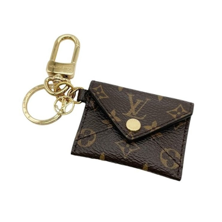 LOUIS VUITTON ルイヴィトン バッグチャーム ポルトクレ キリガミ M69003 ブラウン系 モノグラム レディース ゴールド金具 美品