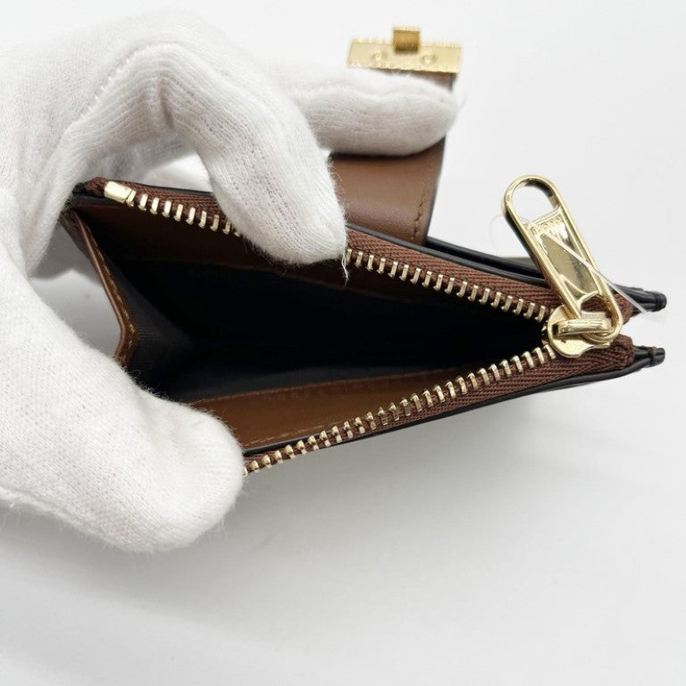 GUCCI グッチ コイン カードケース GGスプリーム 779804 ベージュ ブラウン ブラック系 PVC×レザー ユニセックス ゴールド金具 美品