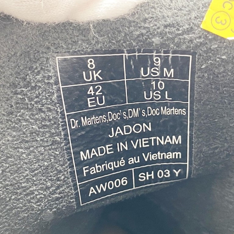 Dr.Martens ドクターマーチン ブーツ 8ホール AW006 ブラック系 レザー ユニセックス 厚底 新品未使用展示品