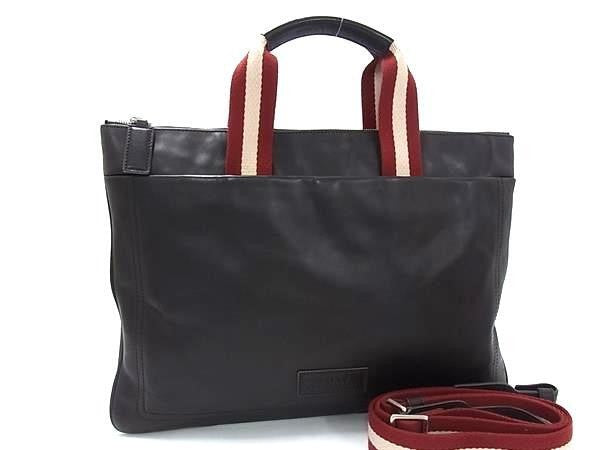 BALLY バリー ビジネスバッグ トレインスポッティング ブリーフケース ブラウン系 レザー メンズ 2WAY ショルダーバッグ 美品
