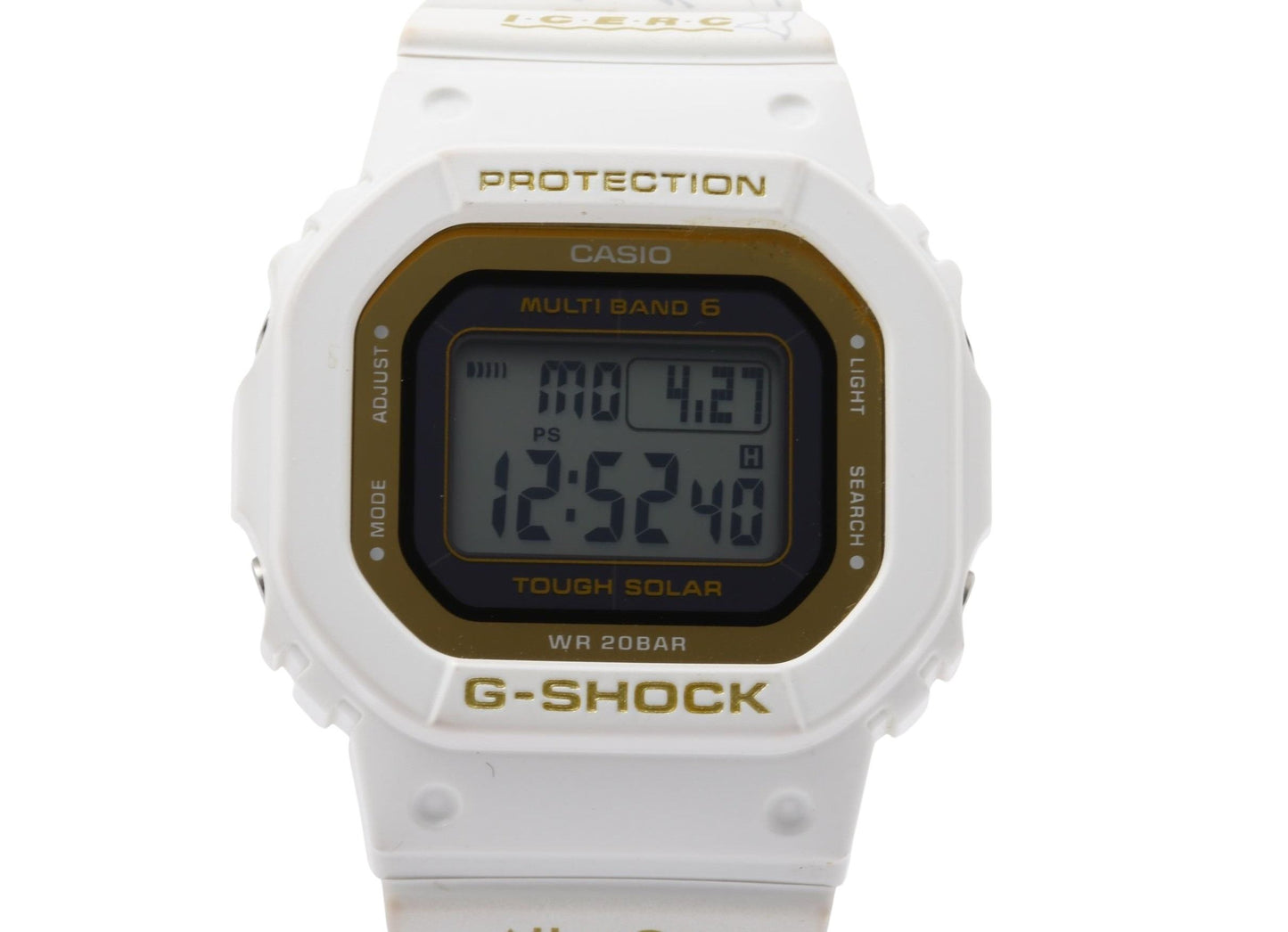 CASIO カシオ 腕時計 G SHOCK ジーショック Love The Sea And The Earth GMD-W5601K-7JR ホワイト系 樹脂 × SS ユニセックス ICERC Japan コラボ 30周年記念モデル イルクジ デジタル ソーラー電波 美品
