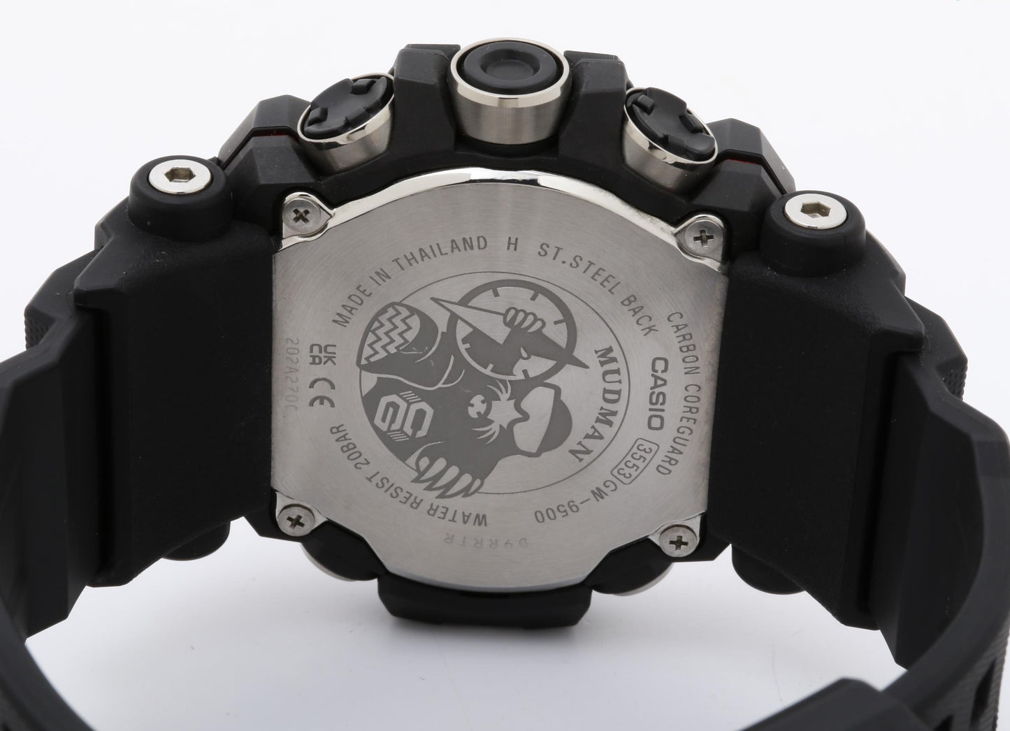 CASIO カシオ 腕時計 G SHOCK ジーショック Master of G - LAND MUDMAN GW-9500-1JF ブラック系 樹脂 × SS メンズ デジタル ソーラー電波 美品
