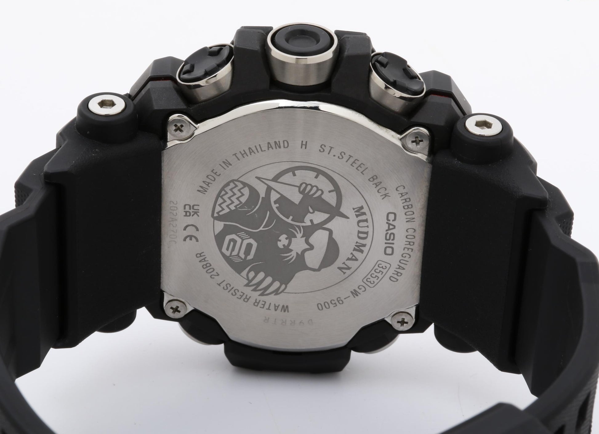 CASIO カシオ 腕時計 G SHOCK ジーショック Master of G - LAND MUDMAN GW-9500-1JF ブラック系 樹脂 × SS メンズ デジタル ソーラー電波 美品