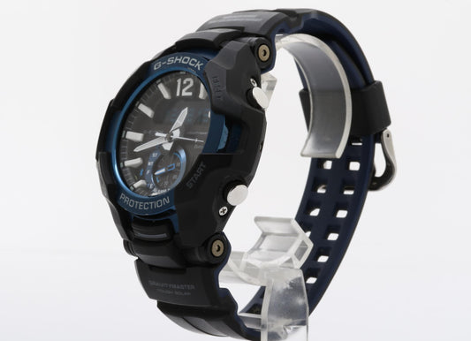CASIO カシオ 腕時計 G SHOCK ジーショック GRAVITYMASTER GR-B100-1A2JF ブラック×ブルー系 樹脂 × SS メンズ アナデジ ソーラー 美品