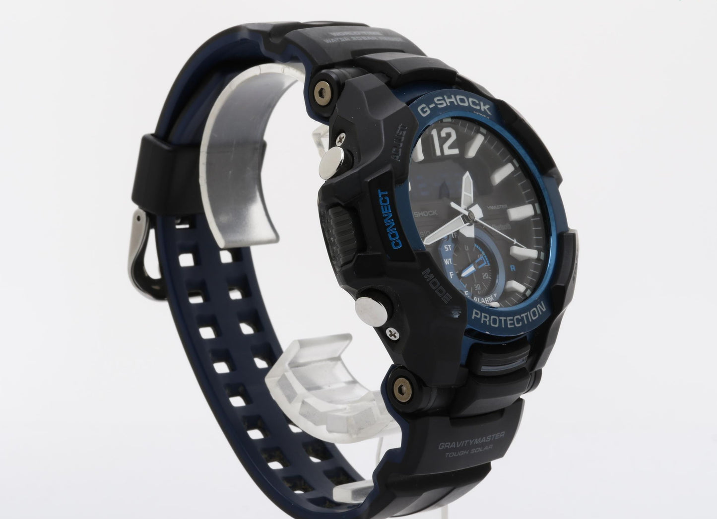 CASIO カシオ 腕時計 G SHOCK ジーショック GRAVITYMASTER GR-B100-1A2JF ブラック×ブルー系 樹脂 × SS メンズ アナデジ ソーラー 美品