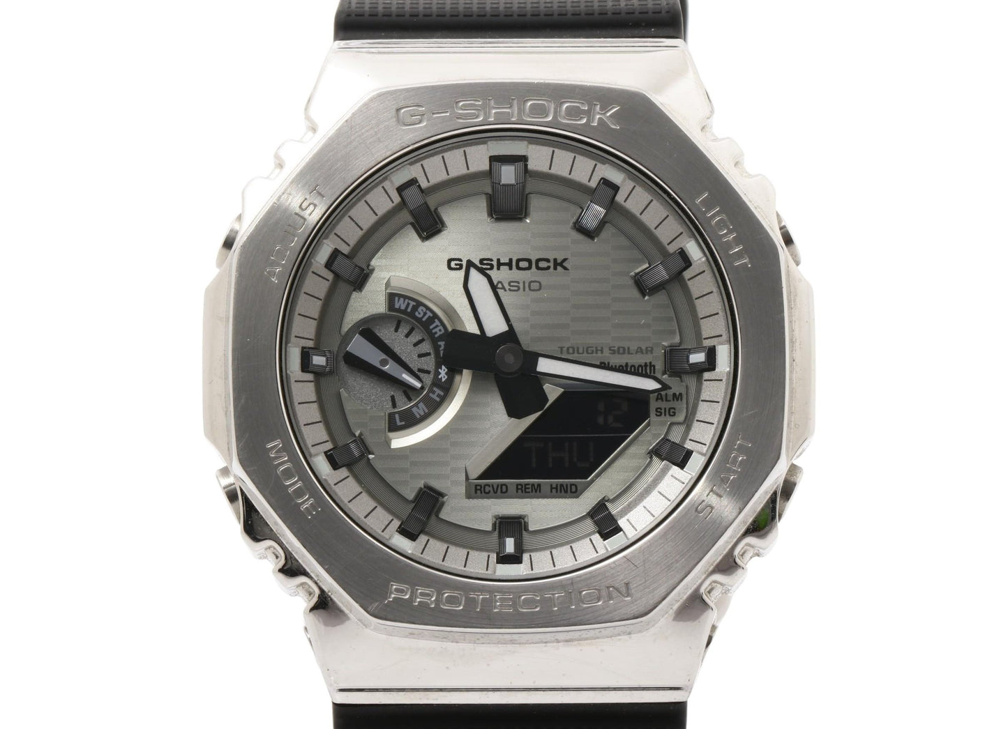 CASIO カシオ 腕時計 G SHOCK ジーショック 2100シリーズ GBM-2100A-8BJF シルバー ブラック系 SS × 樹脂 メンズ アナデジ ソーラー 美品