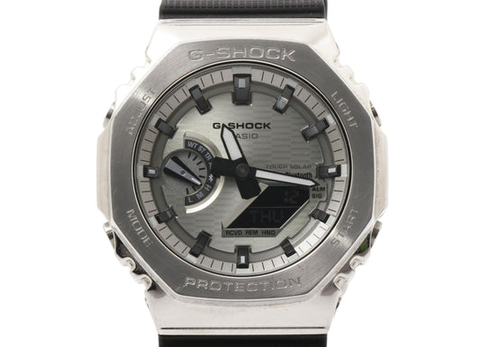 CASIO カシオ 腕時計 G SHOCK ジーショック 2100シリーズ GBM-2100A-8BJF シルバー ブラック系 SS × 樹脂 メンズ アナデジ ソーラー 美品