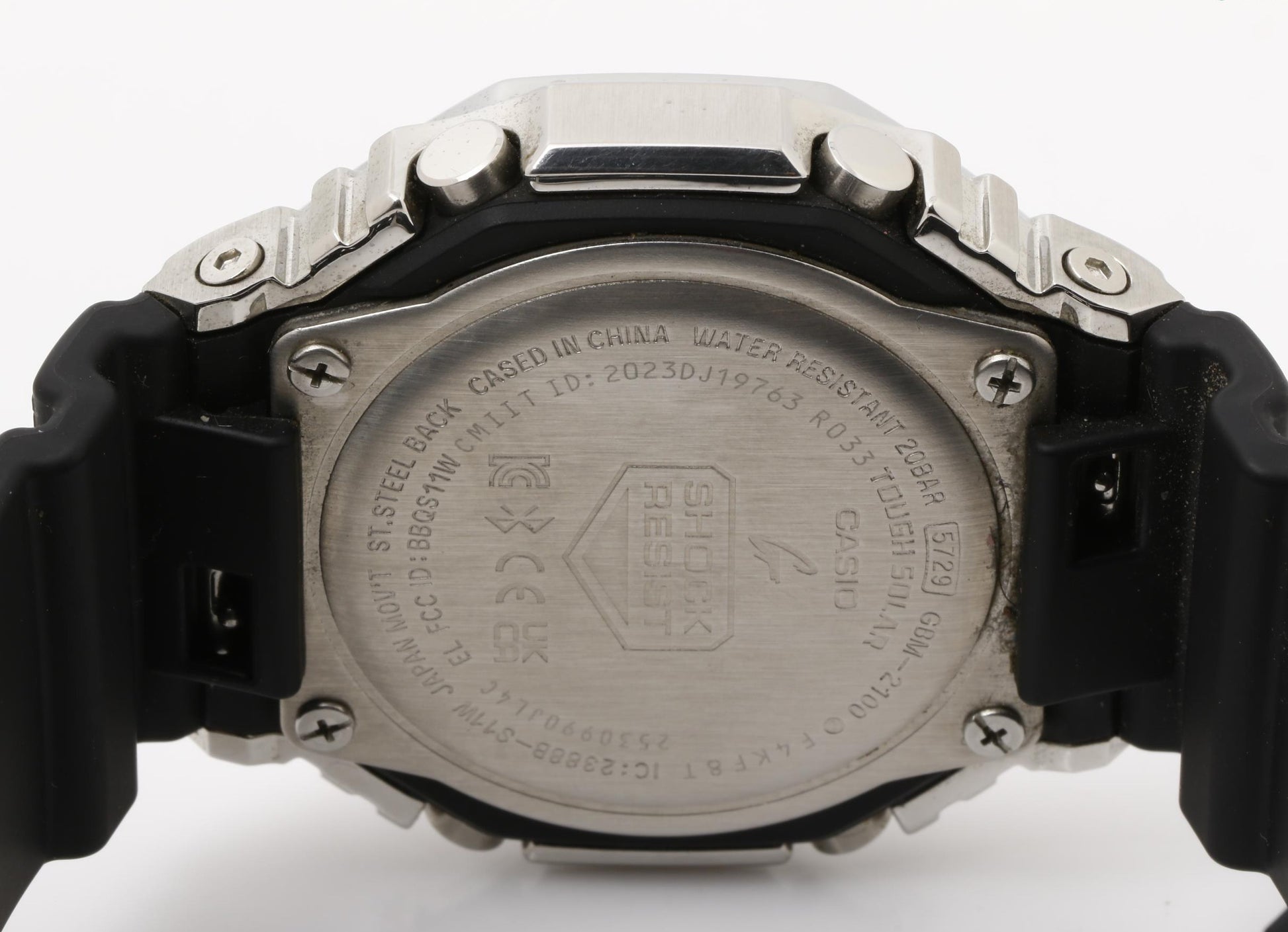 CASIO カシオ 腕時計 G SHOCK ジーショック 2100シリーズ GBM-2100A-8BJF シルバー ブラック系 SS × 樹脂 メンズ アナデジ ソーラー 美品