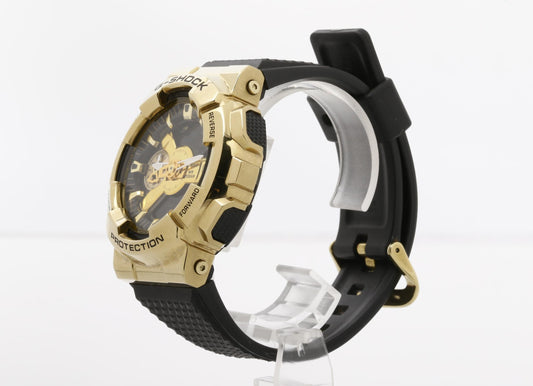 CASIO カシオ 腕時計 G SHOCK ジーショック Metal Covered 110シリーズ GM-110G-1A9JF ゴールド ブラック系 SS × 樹脂 メンズ アナデジ 美品