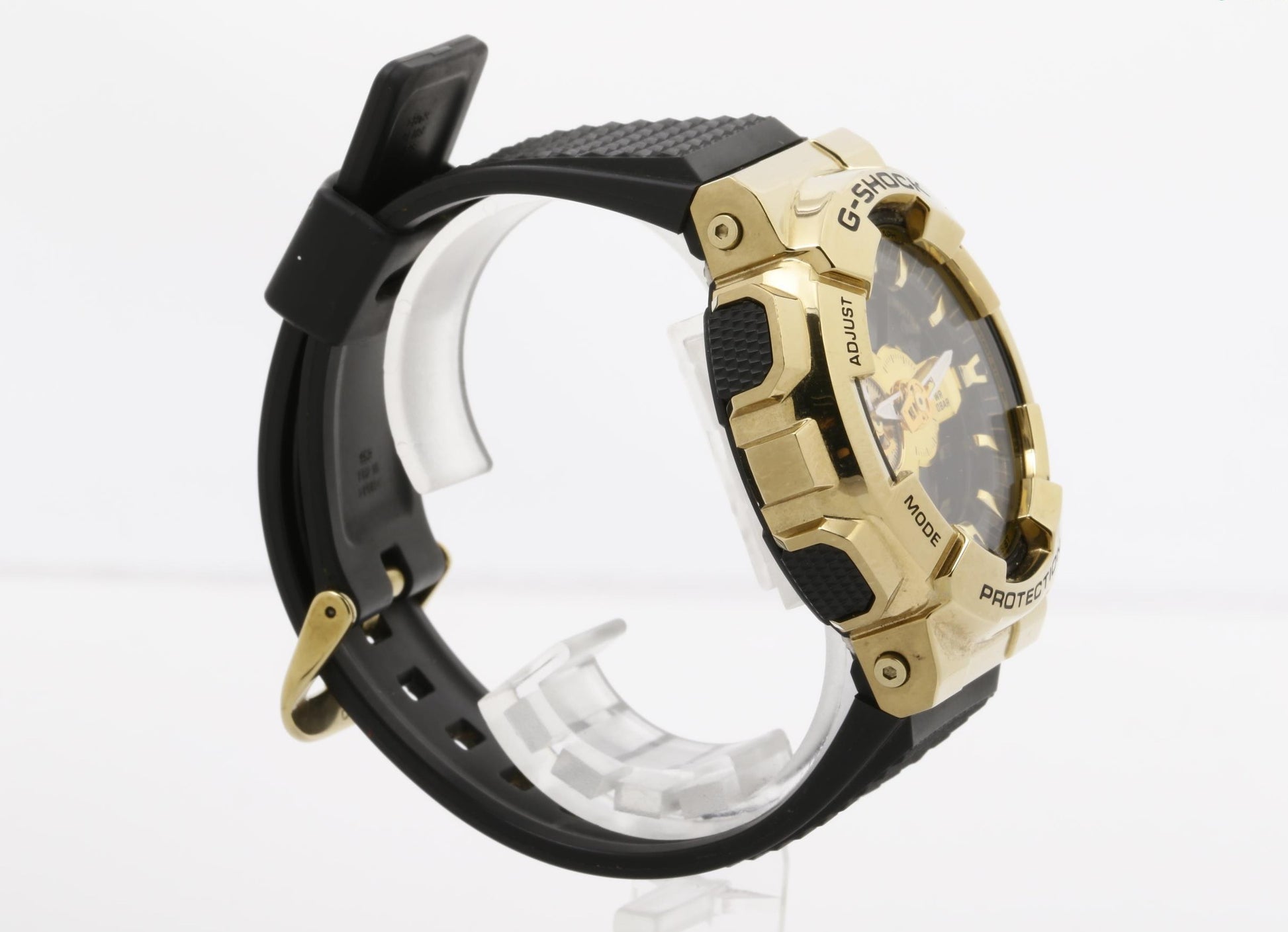 CASIO カシオ 腕時計 G SHOCK ジーショック Metal Covered 110シリーズ GM-110G-1A9JF ゴールド ブラック系 SS × 樹脂 メンズ アナデジ 美品