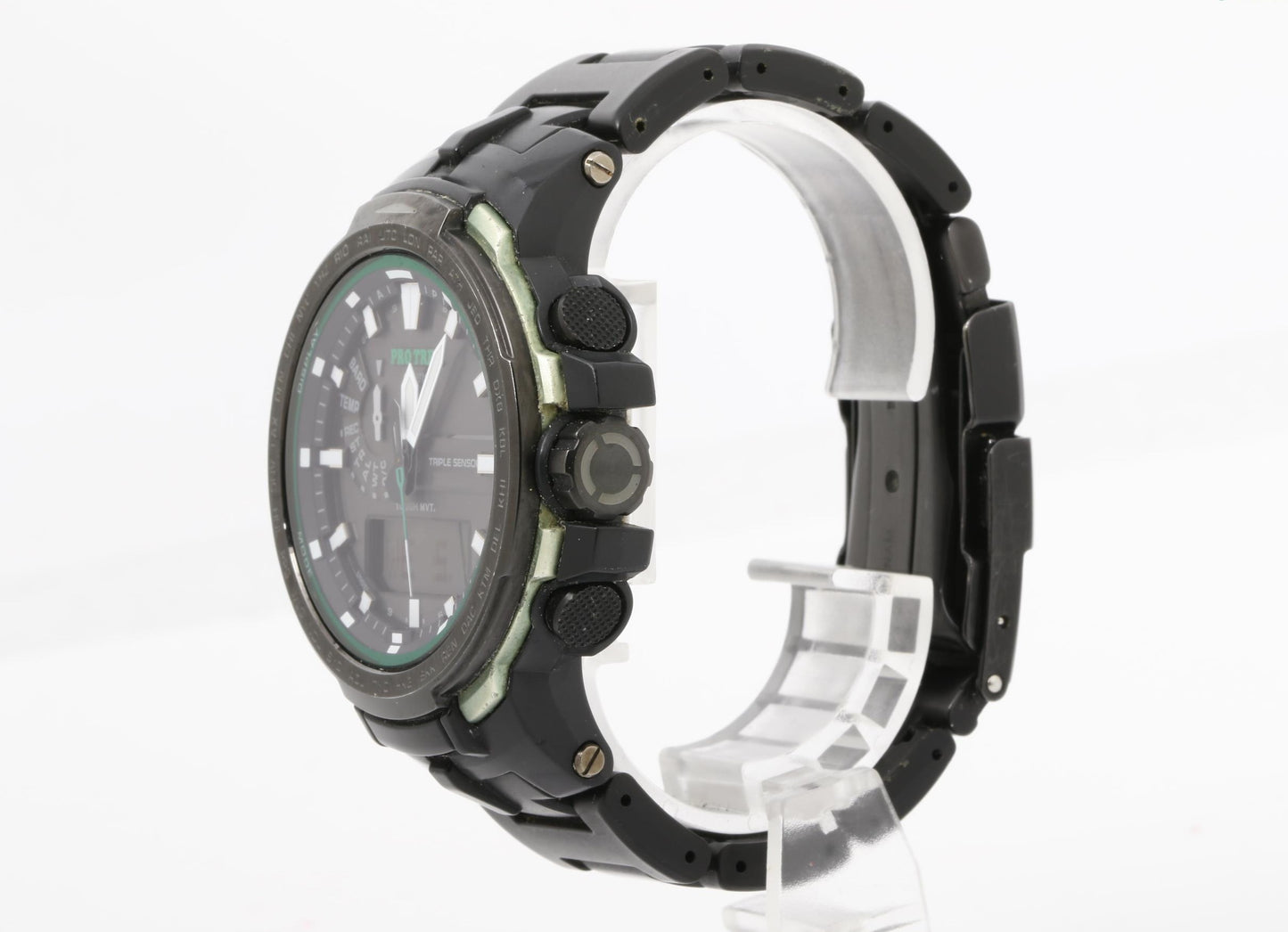 CASIO カシオ 腕時計 PROTREK プロトレック クライマーライン PRW-6100FC-1JF ブラック系 SS × 樹脂 メンズ アナデジ ソーラー電波 美品