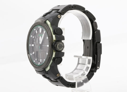 CASIO カシオ 腕時計 PROTREK プロトレック クライマーライン PRW-6100FC-1JF ブラック系 SS × 樹脂 メンズ アナデジ ソーラー電波 美品