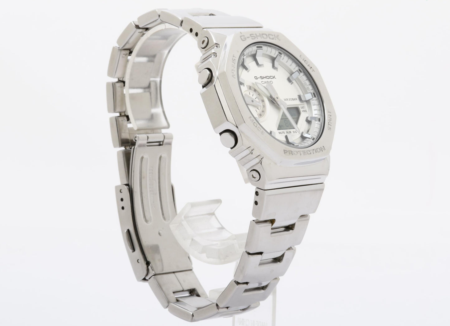 CASIO カシオ 腕時計 G SHOCK ジーショック 2100シリーズ GM-2110D-7AJF シルバー系 SS × 樹脂 メンズ アナデジ 美品