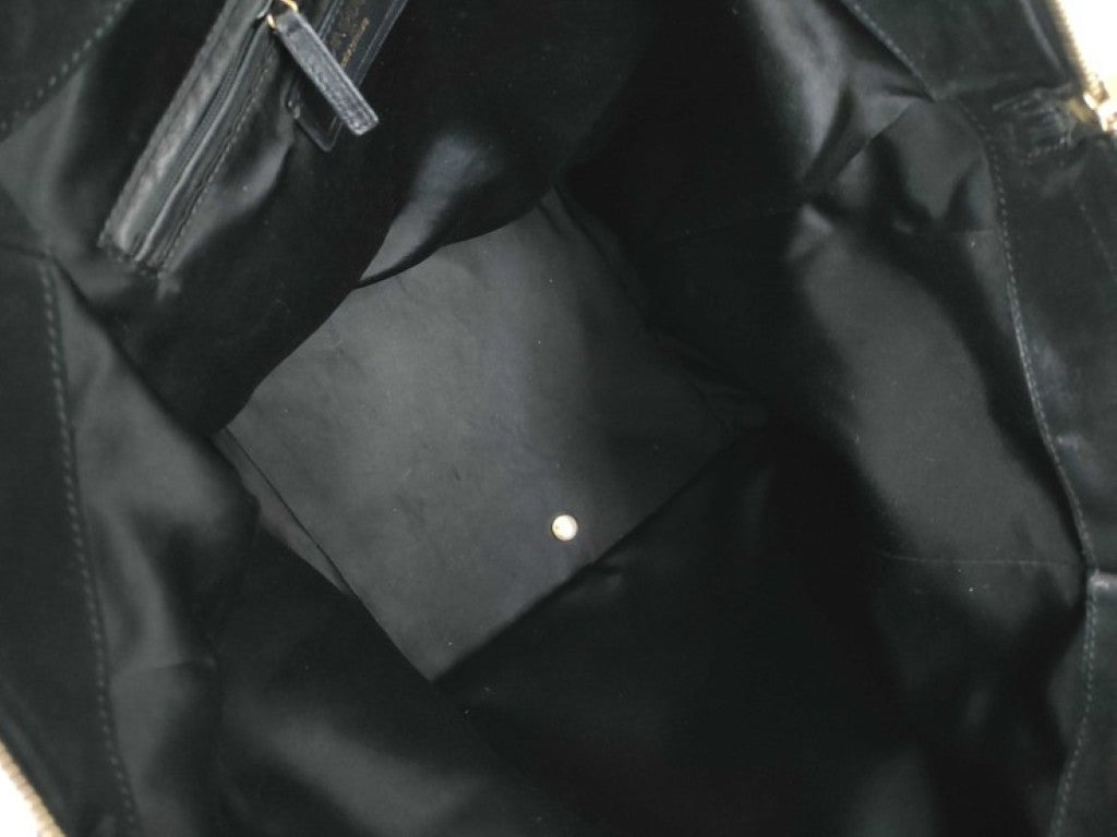 Yves Saint Laurent イヴサンローラン トートバッグ リヴゴーシュ ダウンタウン 175884 ブラック系 パテントレザー レディース ゴールド金具