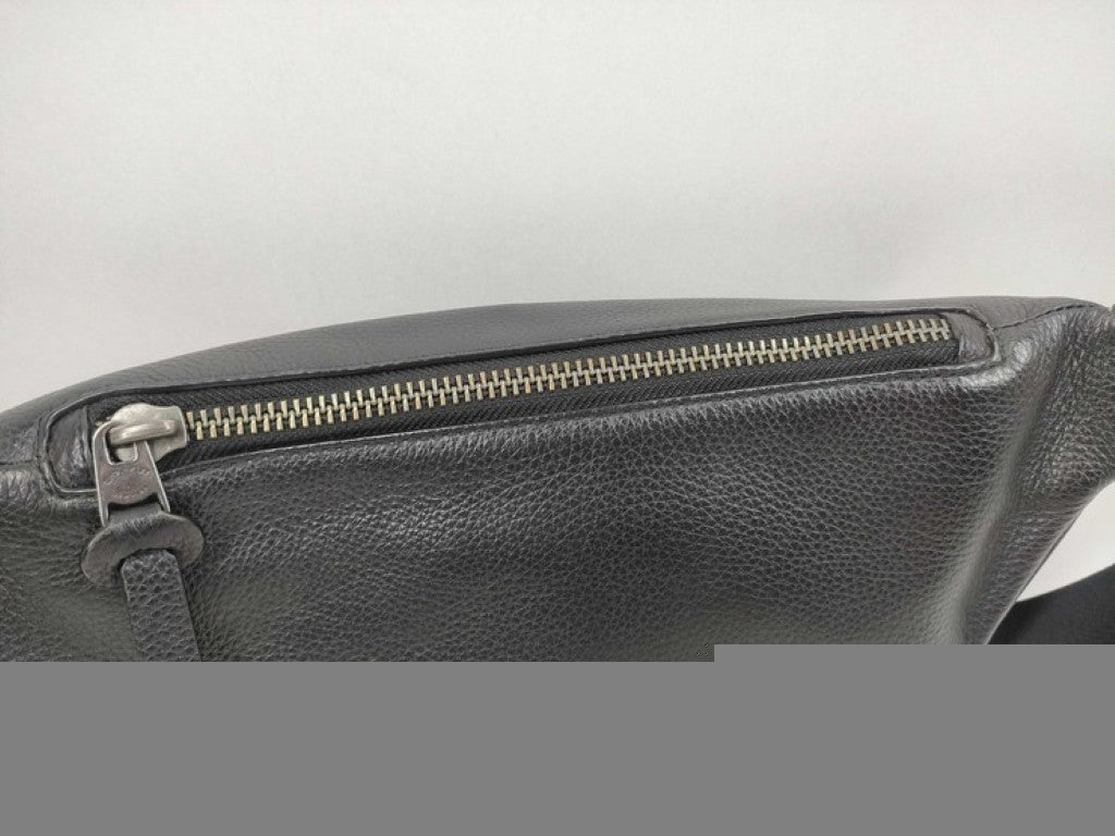 COACH コーチ ボディバッグ シグネチャー トンプソン C5386 ブラック系 キャンバス レザー メンズ