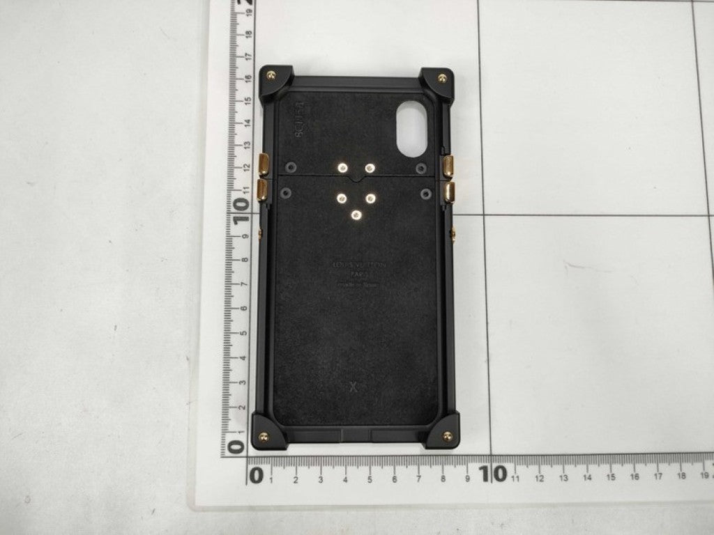 LOUIS VUITTON ルイヴィトン スマホケース アイトランク M62618 ブラウン ブラック系 モノグラム ユニセックス iphone X用ケース ゴールド金具 美品