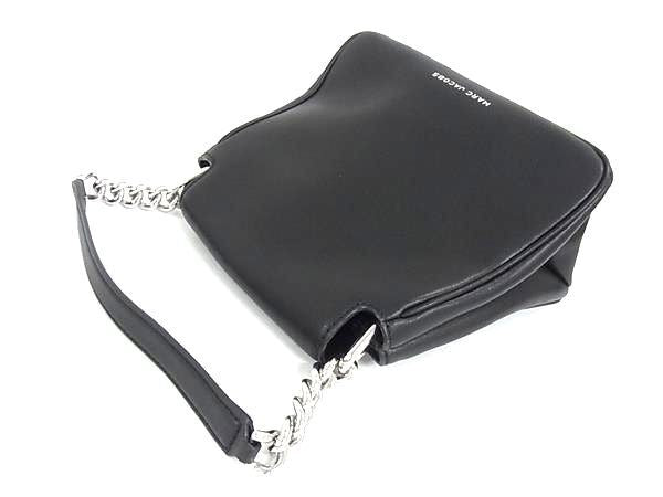 MARC JACOBS マークジェイコブス ハンドバッグ Jマーク ミニ サッチェル ブラック系 レザー レディース 2WAY シルバー金具 美品