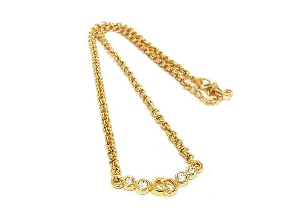 ChristianDior クリスチャンディオール ネックレス ヴィンテージ ゴールド系 メタル レディース 超美品