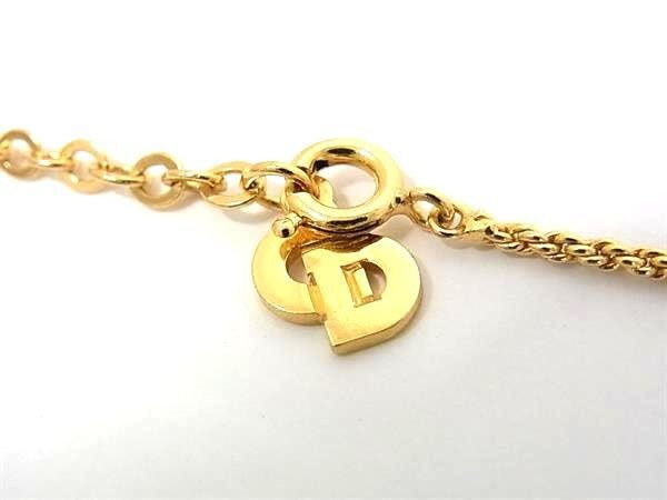 ChristianDior クリスチャンディオール ネックレス CDロゴ ゴールド系 メタル レディース 超美品