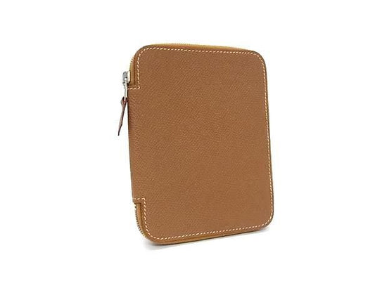HERMES エルメス 手帳カバー アジェンダジップ ゴールド系 ヴォーエプソン ユニセックス シルバー金具 美品