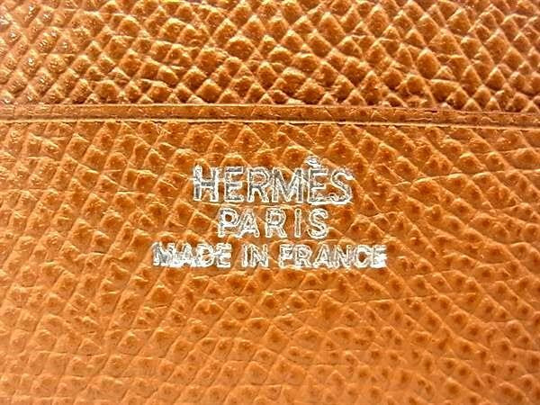 HERMES エルメス 手帳カバー アジェンダジップ ゴールド系 ヴォーエプソン ユニセックス シルバー金具 美品